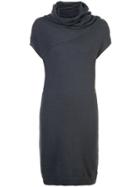 Forme D'expression Cowl Neck Knitted Dress - Blue