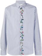 Paul Smith Floral Embroidered Shirt - Blue