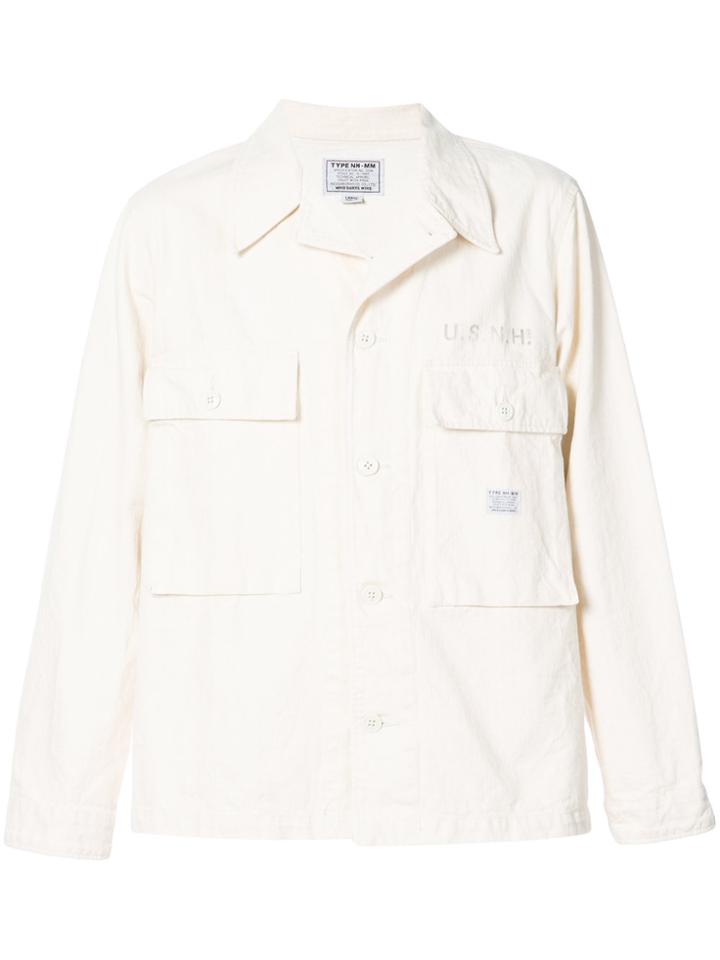 Neighborhood Cargo Pocket Shirt Jacket - White