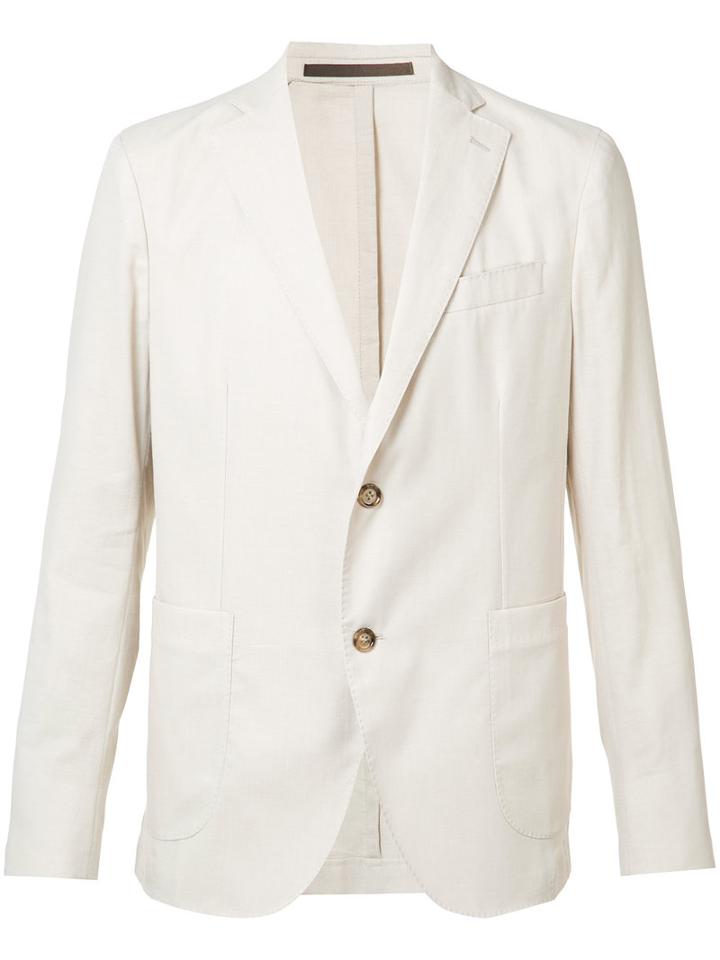 Eleventy Two Buttons Blazer, Men's, Size: 52, Nude/neutrals, Acetate/polyester/cotton/spandex/elastane