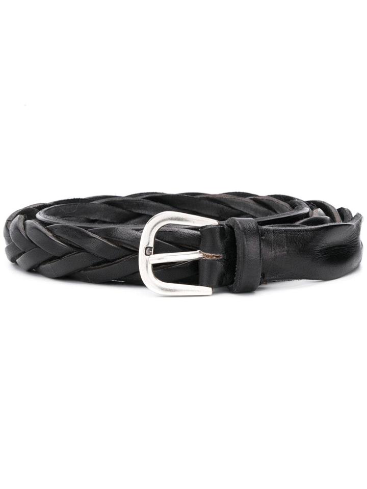 Leqarant Braided Leather Belt - Black