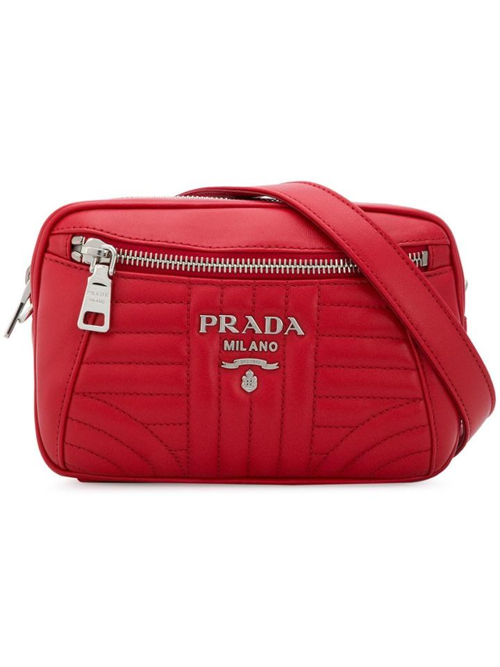 Prada Diagramme Belt Bag - Red