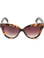Linda Farrow '379' Sunglasses - Brown