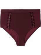 Zimmermann Juniper High-waisted Bikini Bottoms - Red