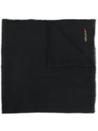 Faliero Sarti With Love Embroidered Scarf - Black