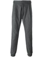 Letasca Buttoned Track Pants, Men's, Size: Large, Grey, Wool