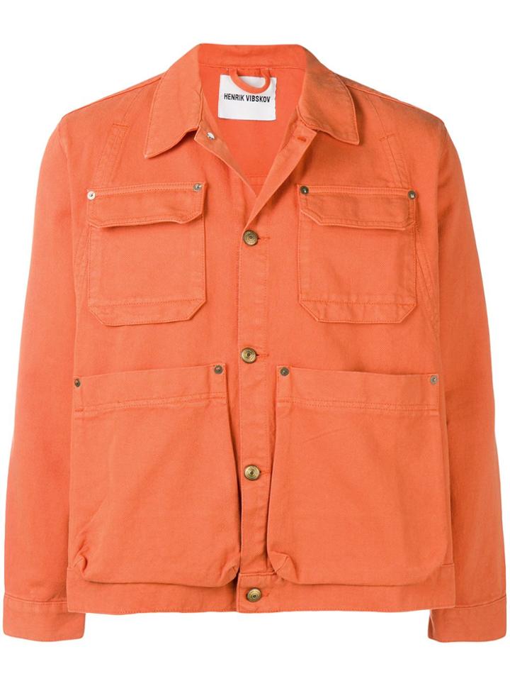 Henrik Vibskov Mads Cargo Denim Jacket - Orange