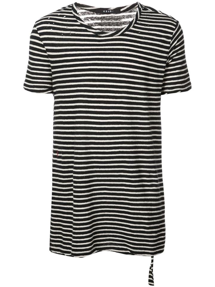 Ksubi Striped Print T-shirt - Black