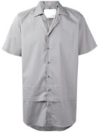 Matthew Miller Layered Short Sleeve Shirt, Men's, Size: Medium, Grey, Cotton/spandex/elastane