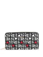 Liu Jo Monogram Heart Print Wallet - Black