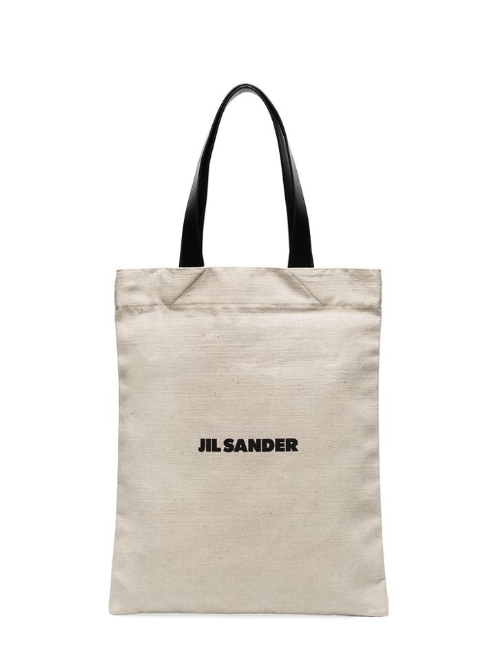 Jil Sander Medium Logo-printed Shopper Top - White