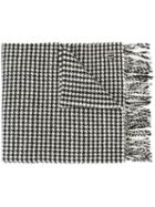 Houndstooth Scarf - Men - Virgin Wool - One Size, Black, Virgin Wool, Ami Alexandre Mattiussi