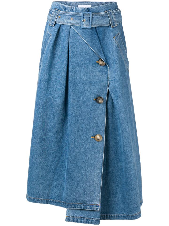Christian Wijnants Sonja Denim Skirt - Blue