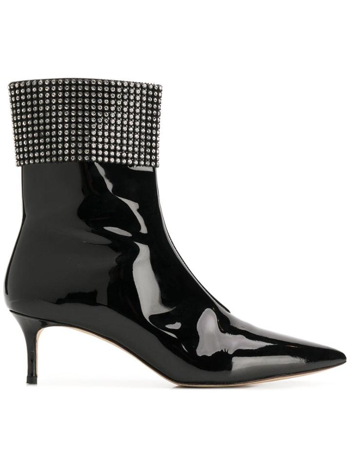 Christopher Kane Crystal Mesh High Ankle Boot - Black