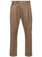 Berwich Cord-detail Slim-fit Trousers - Green