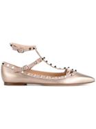 Valentino Valentino Garavani 'rockstud' Ballerinas - Metallic