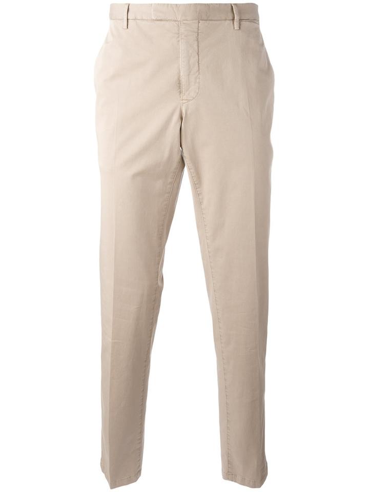 Boglioli Classic Chinos, Men's, Size: 52, Nude/neutrals, Cotton/spandex/elastane
