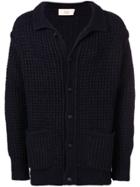 Maison Flaneur Knitted Button Cardigan - Blue