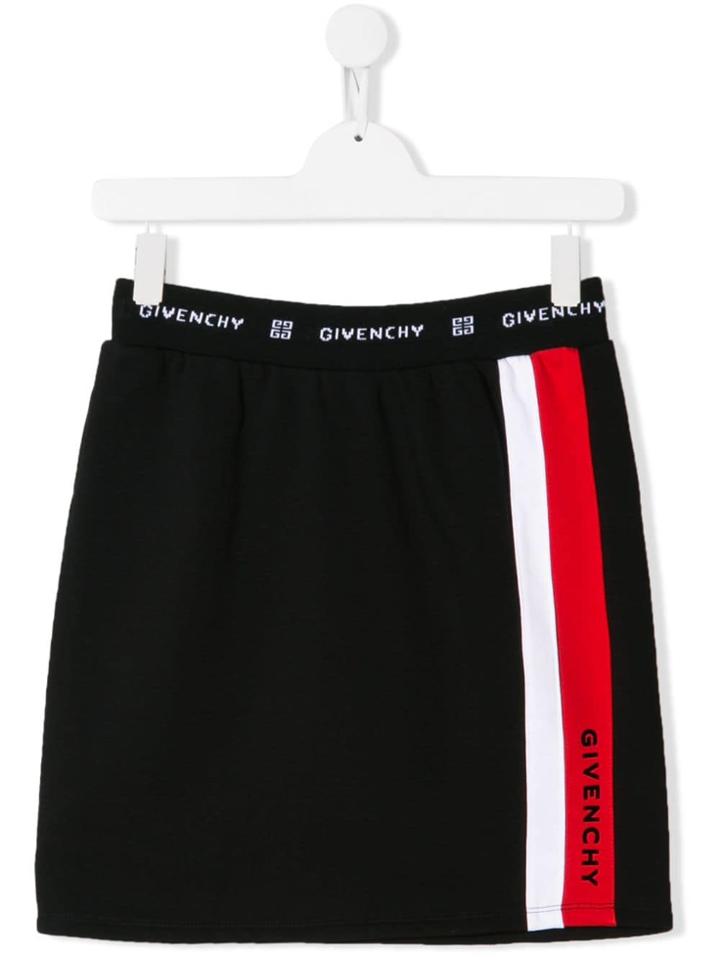 Givenchy Kids Teen Logo Waistband Skirt - Black