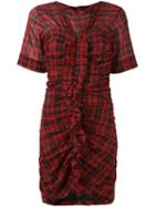 Isabel Marant Étoile Wallace Checked Dress, Women's, Size: 38, Red, Cotton/linen/flax