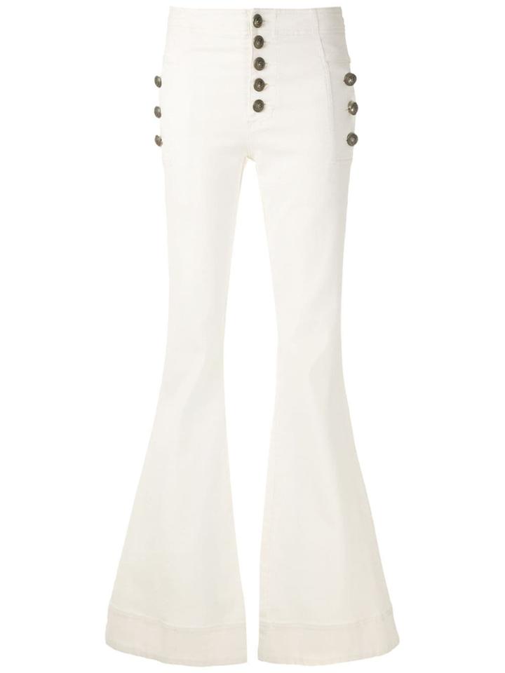 Andrea Bogosian Pocket Flared Trousers - White