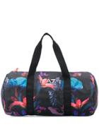 Ea7 Emporio Armani Floral Print Luggage Bag - Black