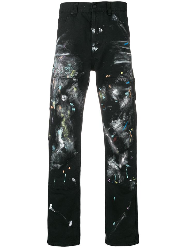 Off-white Paint Splatter Jeans - Black
