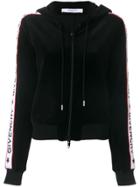 Givenchy Hooded Logo Stripe Jacket - Black
