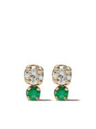 Gemfields X Zoë Chicco Emerald And Diamond Stud Earrings - Yellow Gold