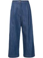 Adam Lippes Denim Culottes, Women's, Size: 10, Blue, Cotton/polyurethane