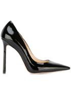 Jimmy Choo Romy 100 Pumps, Women's, Size: 39, Black, Patent Leather/leather