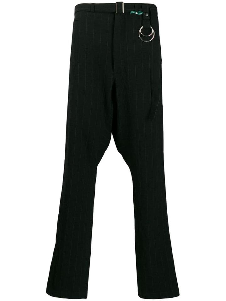 Maison Mihara Yasuhiro Hoop Detail Trousers - Black