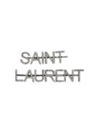 Saint Laurent Embellished Logo Hair Clips - Silver
