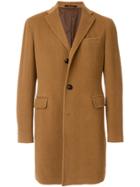 Tagliatore Chevron Stitched Coat - Brown