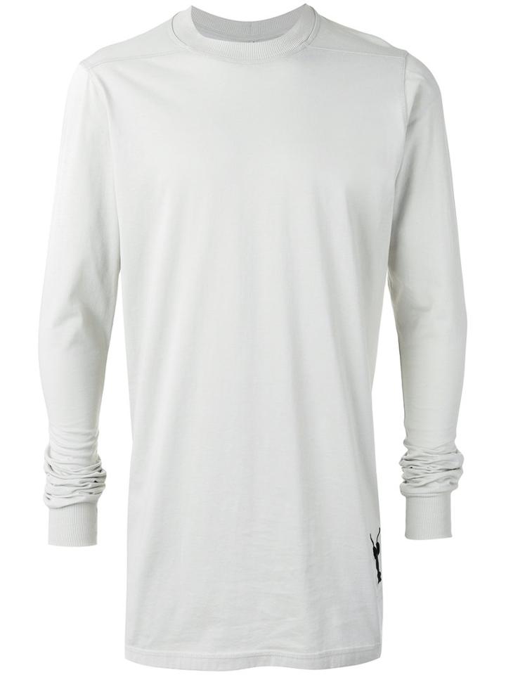 Rick Owens Drkshdw Crew Neck Jumper, Men's, Size: Large, Grey, Cotton