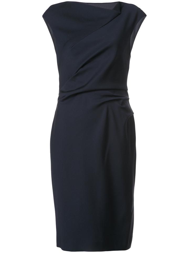 Paule Ka Gathered Sheath Dress - Blue