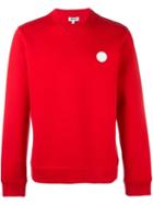 Kenzo Logo Patch Sweatshirt, Men's, Size: Medium, Red, Spandex/elastane/viscose/lyocell/cotton