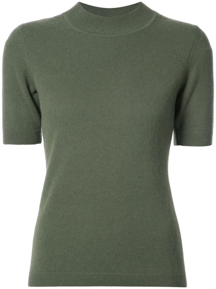 Dvf Diane Von Furstenberg Cashmere Round Neck Top - Green