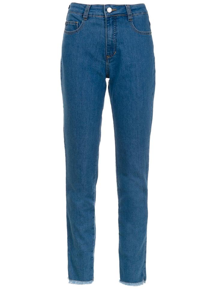 A.brand Calça Skinny Cintura Alta - Jeans Azul Claro - Blue