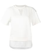 Moncler Short Sleeve Layered Top - White