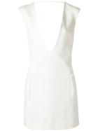 Adriana Degreas Deep V Neck Dress - White
