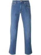Ermenegildo Zegna Straight Leg Jeans, Men's, Size: 39, Blue, Cotton/polyester/elastodiene