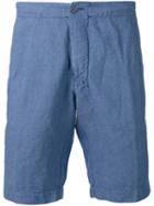 Aspesi - Chambray Shorts - Men - Cotton/linen/flax - 54, Blue, Cotton/linen/flax