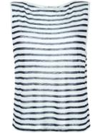 Alexander Wang Striped Top, Women's, Size: Medium, Black, Linen/flax/rayon