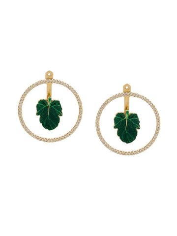 Nevernot Court Leaves Earrings - Metallic
