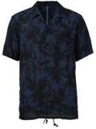 Kazuyuki Kumagai - Tropical Print Shortsleeved Shirt - Men - Cotton/linen/flax - 4, Blue, Cotton/linen/flax