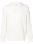 Cp Company Logo Crew Neck Sweatshirt - White