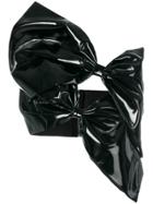Seen Latex Bow Effect Top - Black