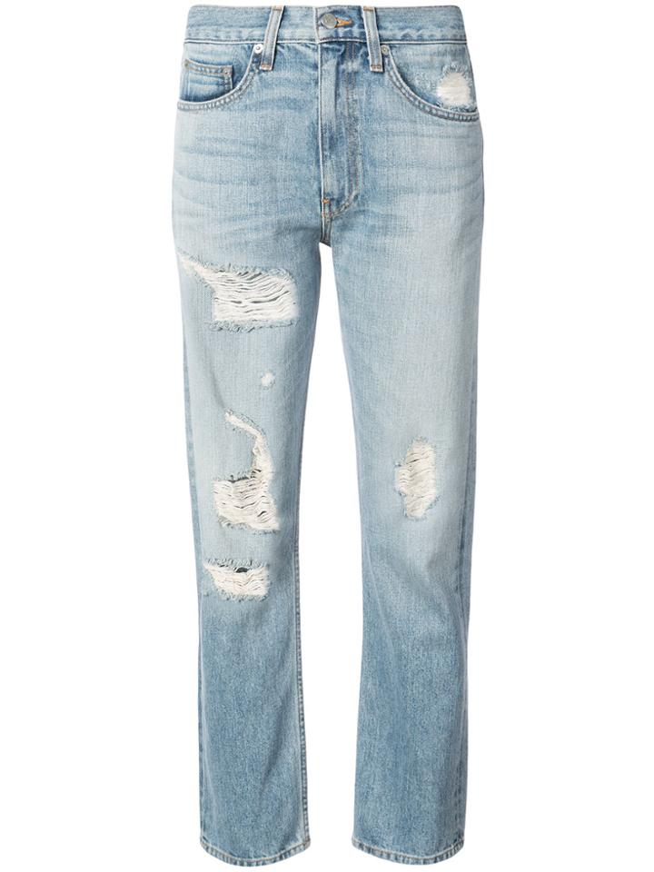 Brock Collection Distressed Straight-leg Jeans - Blue