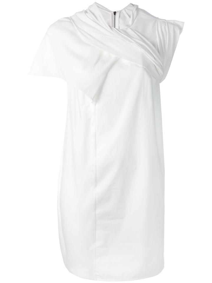 Rick Owens Twist Neck Dress - White